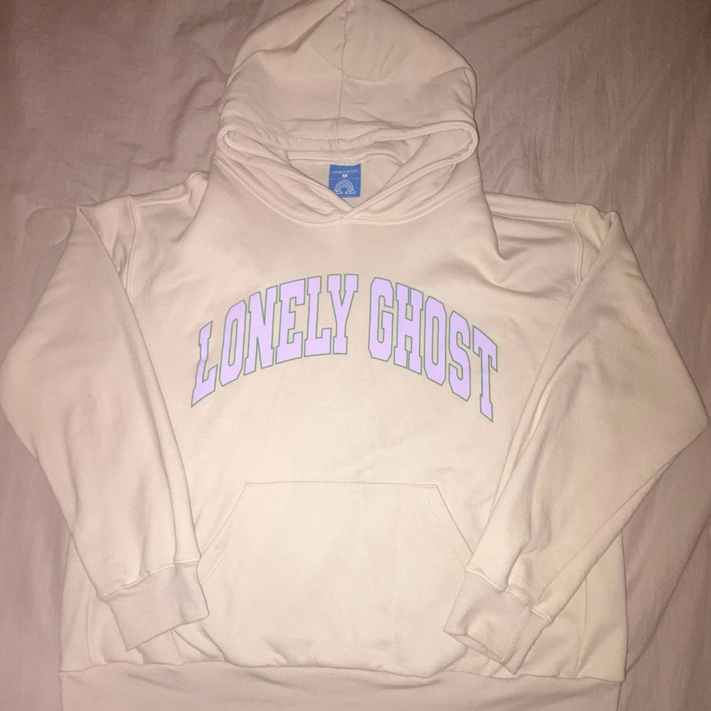 Lonely Ghost Cream Hoodie
